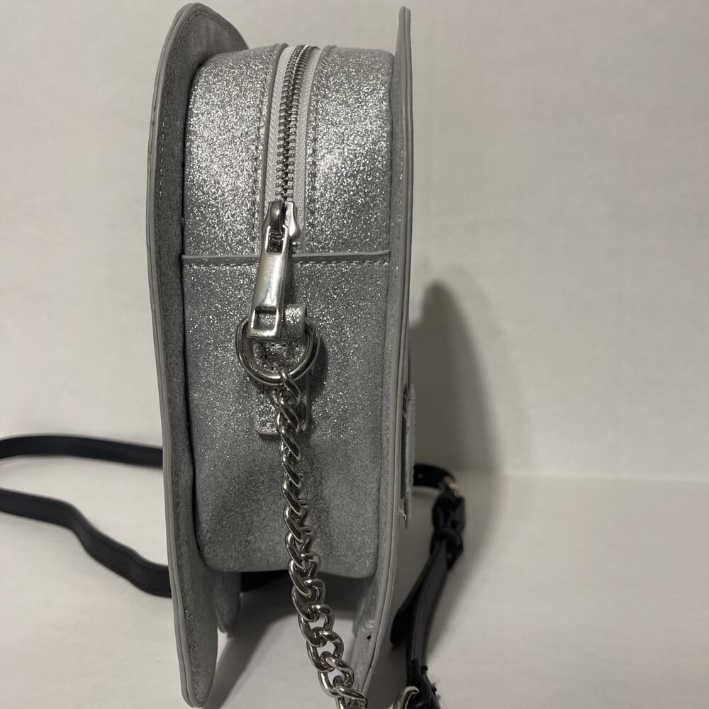 Mad Engine Fine By Me Glitter Silver Ghost Crossbody Bag‎ NEW - Picture 6 of 10